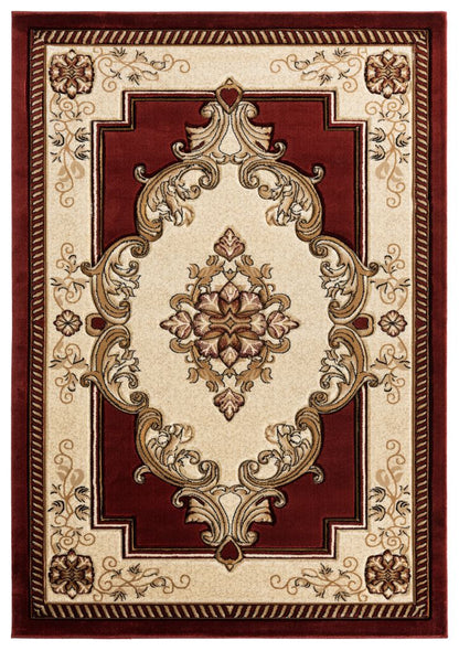 United Weavers Bristol Burgundy Modern/Contemporary Machine Made Rug