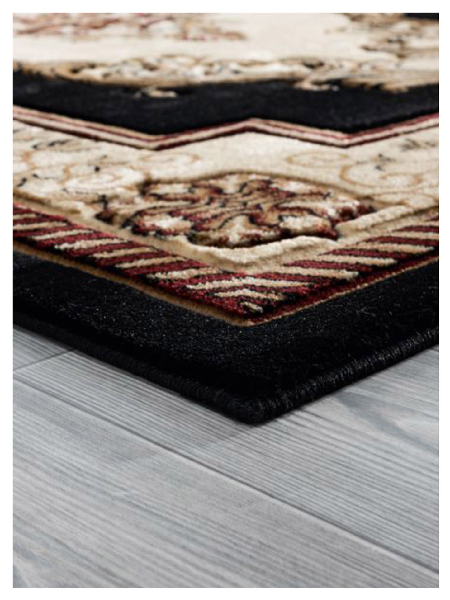 United Weavers Bristol Black Modern/Contemporary Machine Made Rug