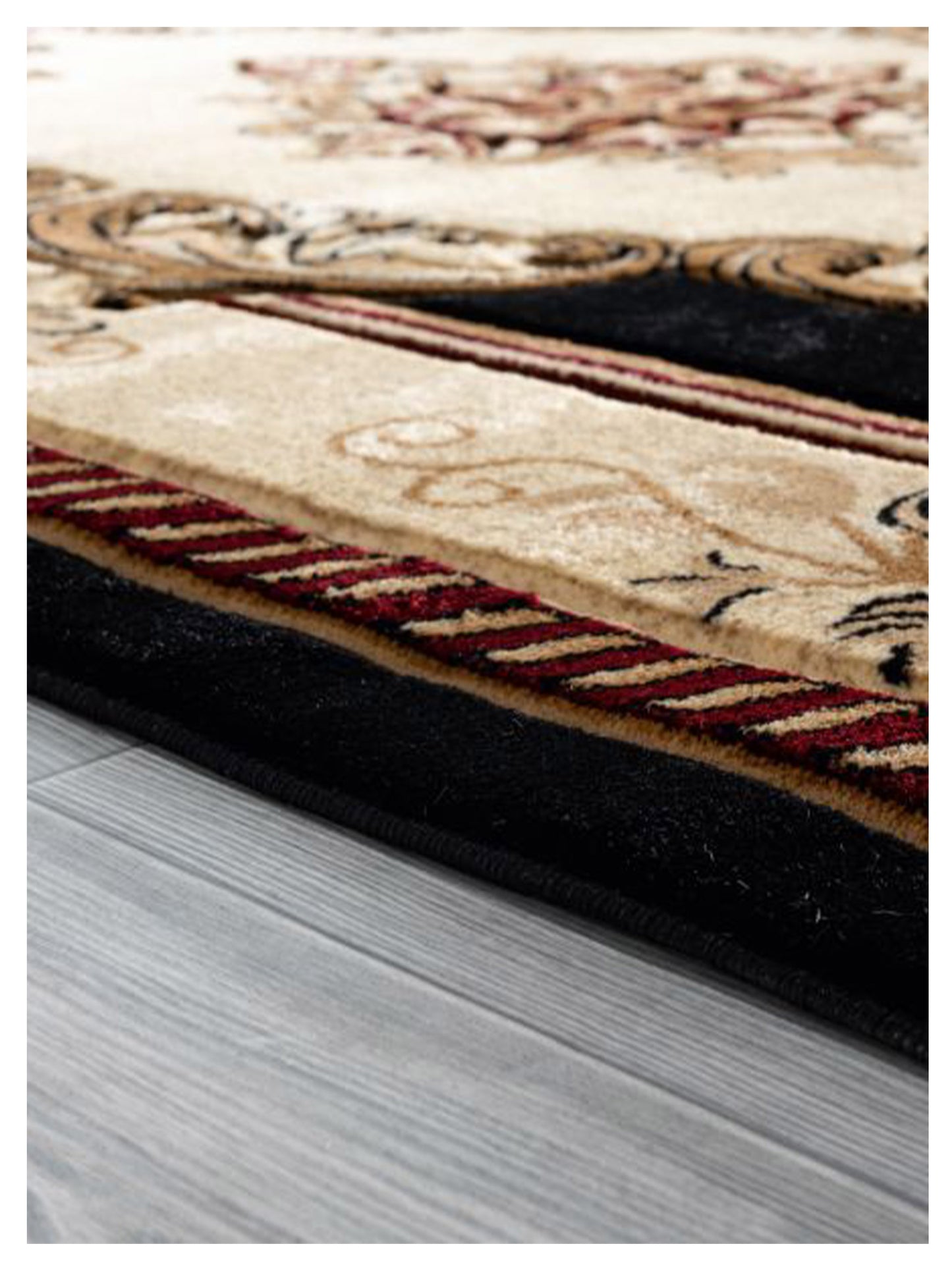 United Weavers Bristol Black Modern/Contemporary Machine Made Rug