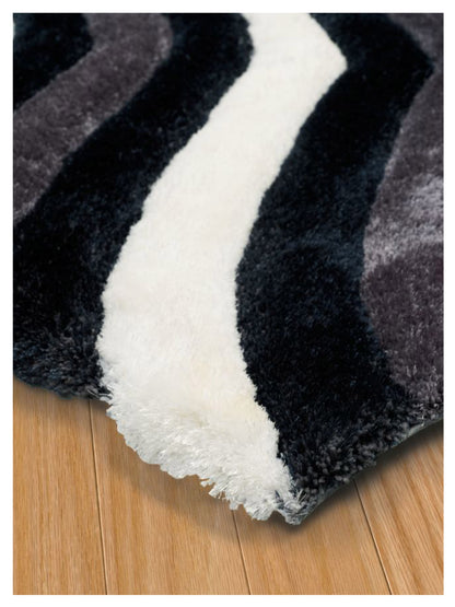 United Weavers Finesse Black Shag/Contemporary Machine Made Rug