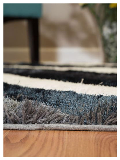 United Weavers Finesse Black Shag/Contemporary Machine Made Rug