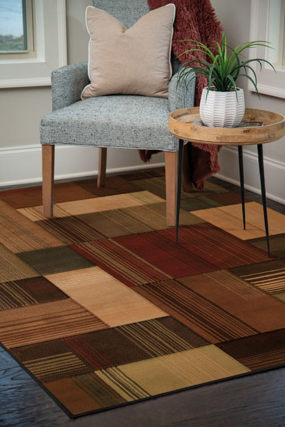 United Weavers Contours Toffee Modern/Contemporary Machine Made Rug