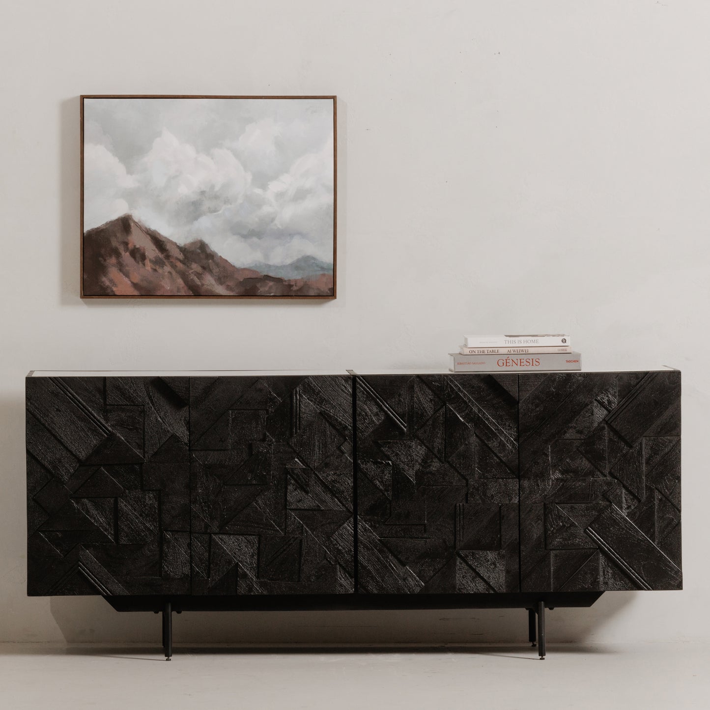 Moes Home Sideboards Kattan Black Contemporary Furniture