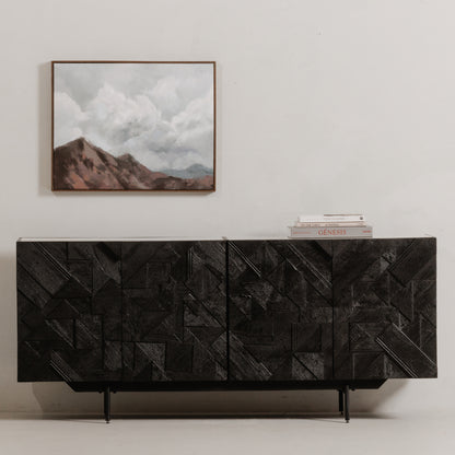 Moes Home Sideboards Kattan Black Contemporary Furniture