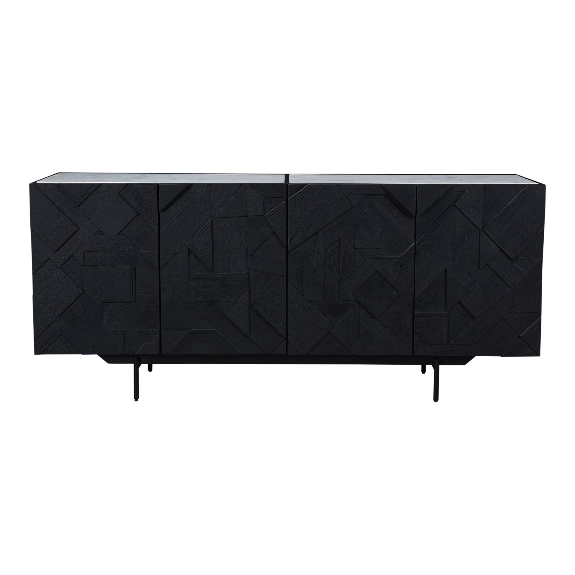 Moes Home Sideboards Kattan Black Contemporary Furniture