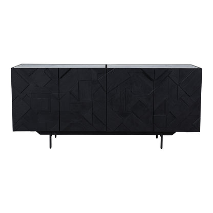 Moes Home Sideboards Kattan Black Contemporary Furniture