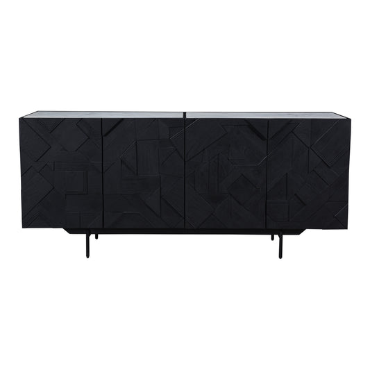 Moes Home Sideboards Kattan Black Contemporary Furniture