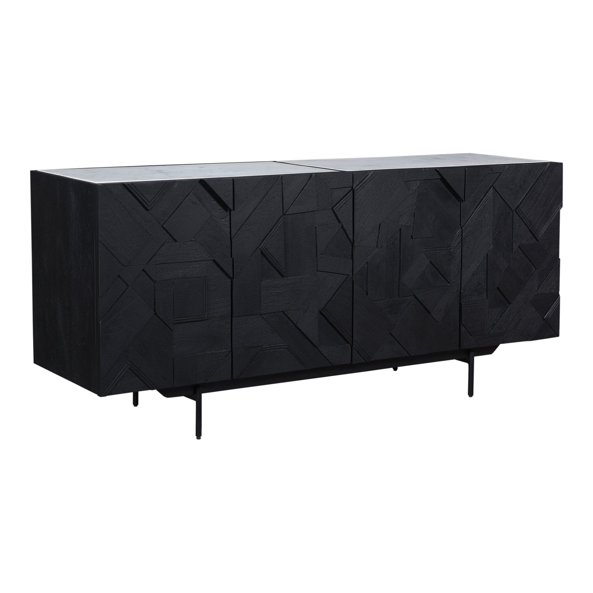 Moes Home Sideboards Kattan Black Contemporary Furniture