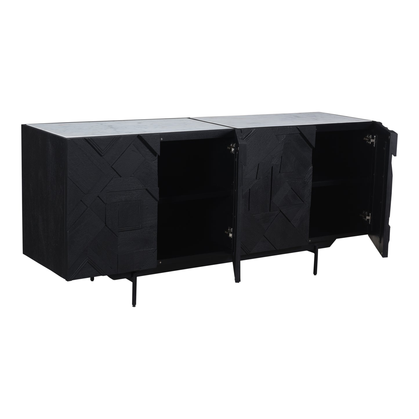 Moes Home Sideboards Kattan Black Contemporary Furniture