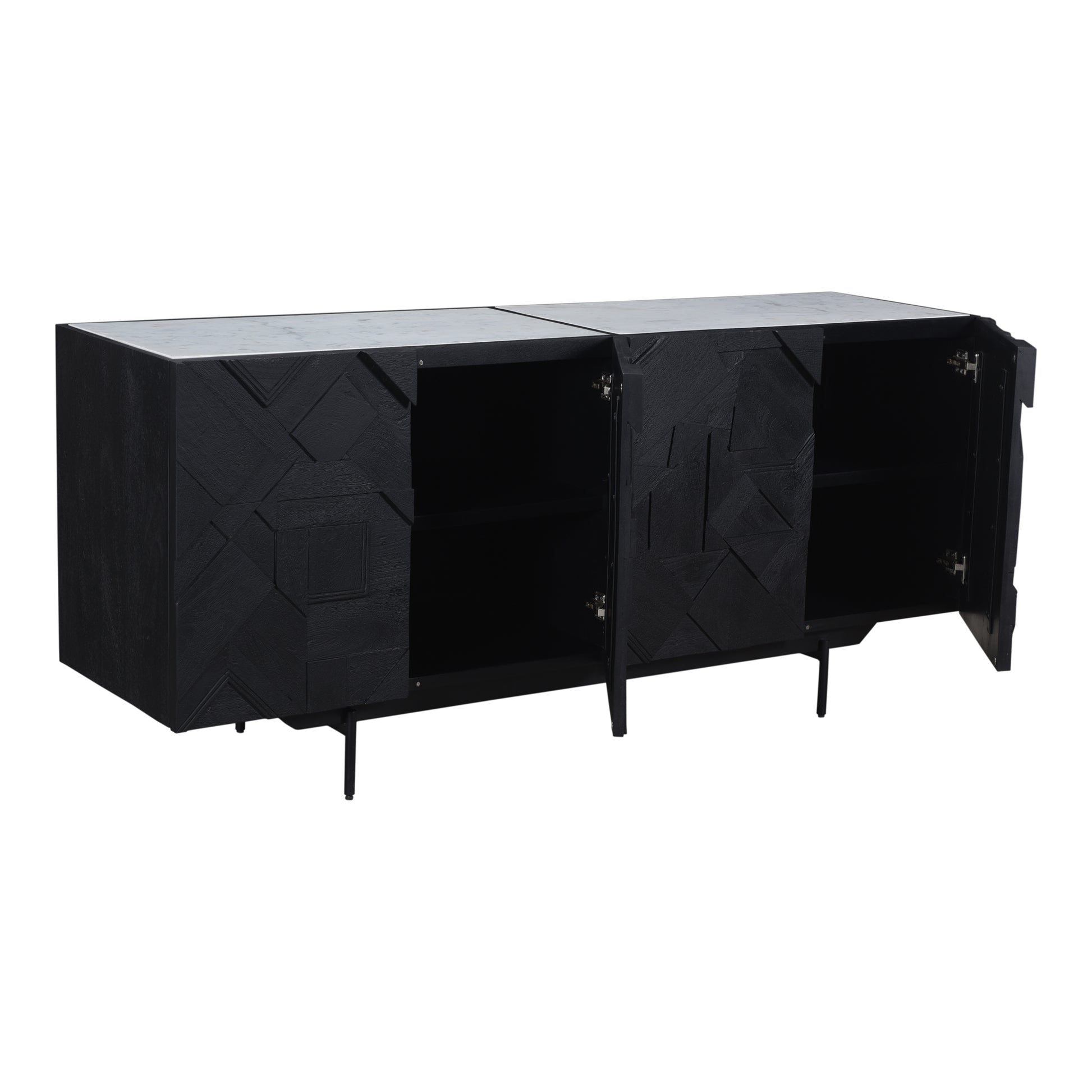 Moes Home Sideboards Kattan Black Contemporary Furniture