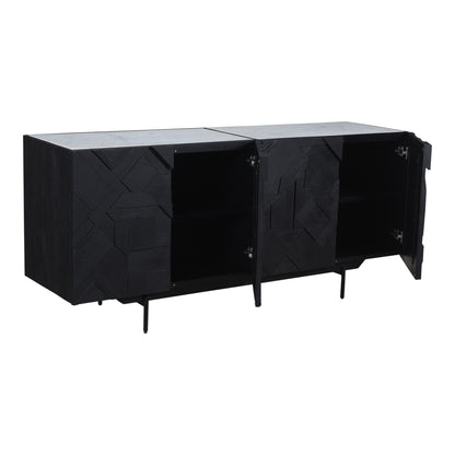 Moes Home Sideboards Kattan Black Contemporary Furniture