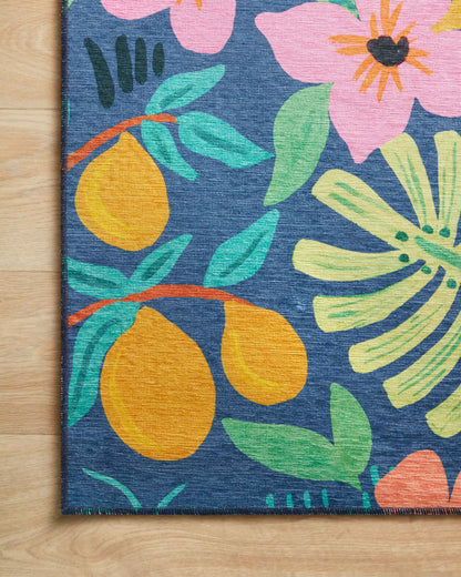 Rifle Paper Co. x Loloi Veranda  Blue  Indoor/Outdoor