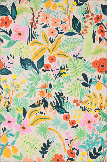 Rifle Paper Co. x Loloi Veranda  Cream  Indoor/Outdoor