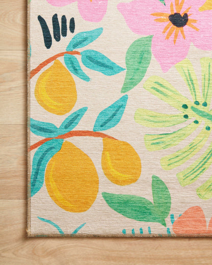 Rifle Paper Co. x Loloi Veranda  Cream  Indoor/Outdoor