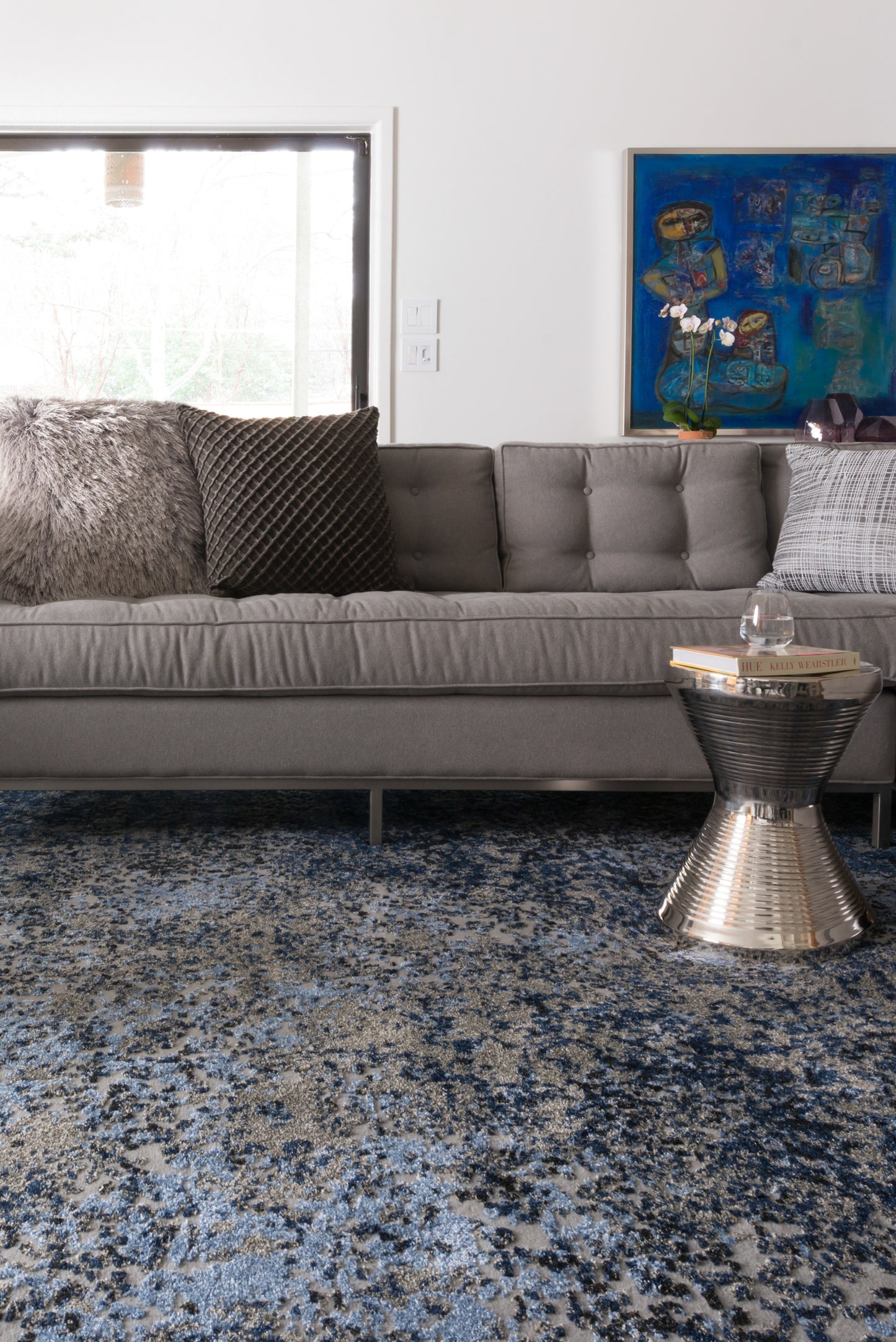 Loloi Viera  Grey Navy Contemporary