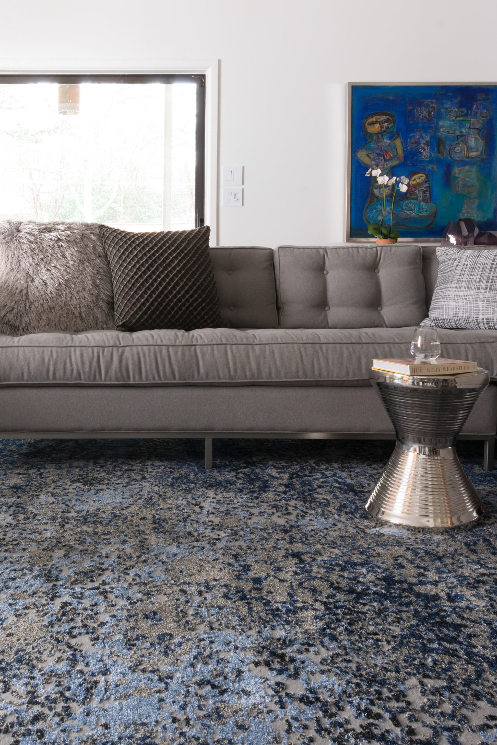 Loloi Viera  Grey Navy Contemporary