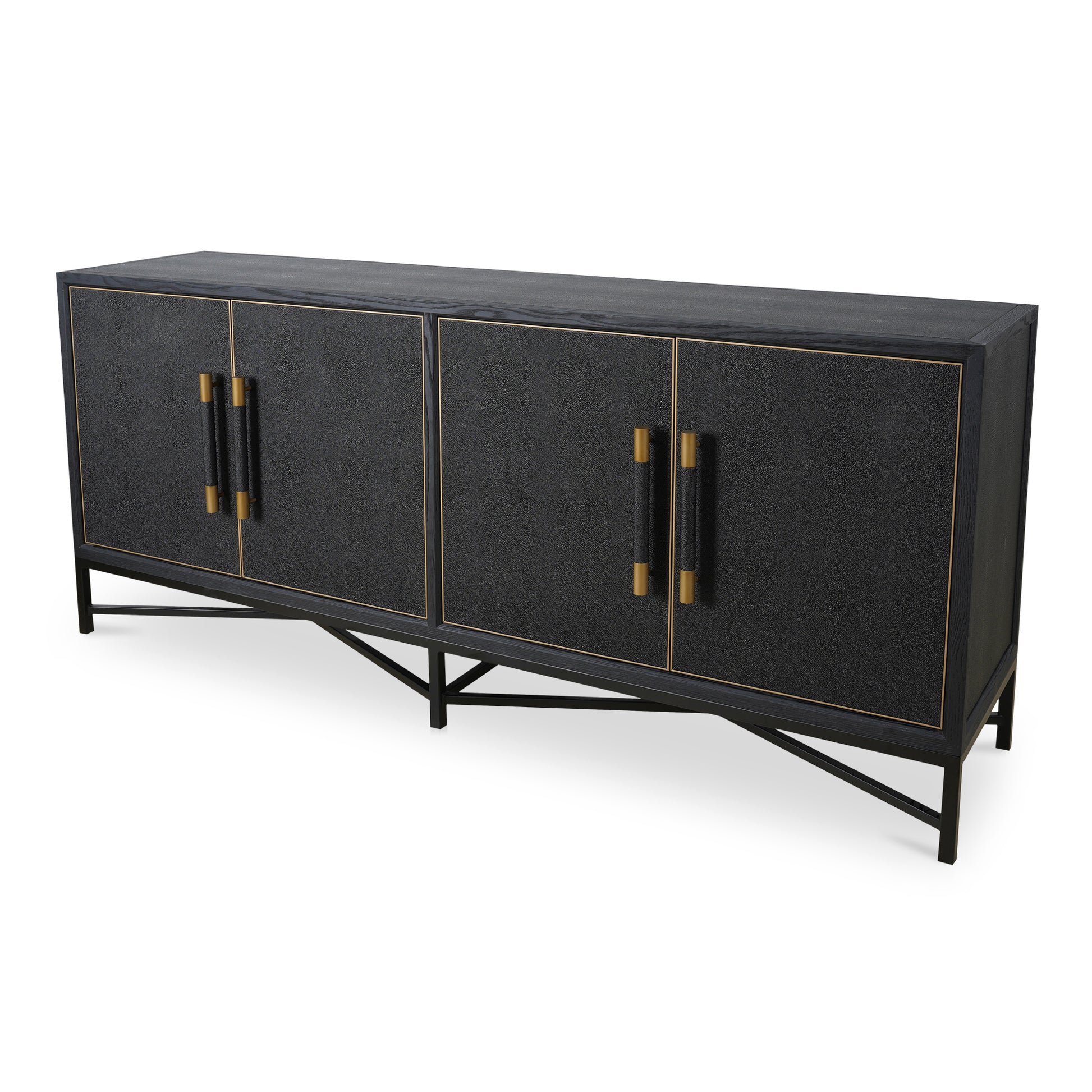 Moes Home Sideboards MAKO Black Art Deco Furniture