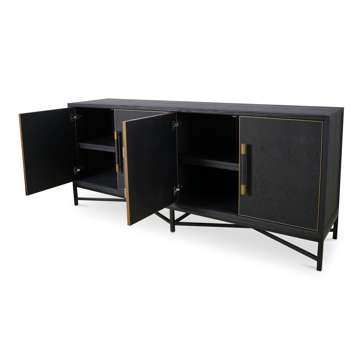 Moes Home Sideboards MAKO Black Art Deco Furniture