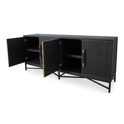 Moes Home Sideboards MAKO Black Art Deco Furniture