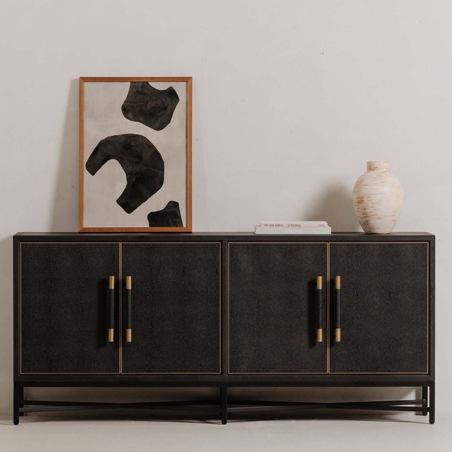 Moes Home Sideboards MAKO Black Art Deco Furniture
