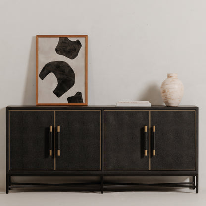 Moes Home Sideboards MAKO Black Art Deco Furniture