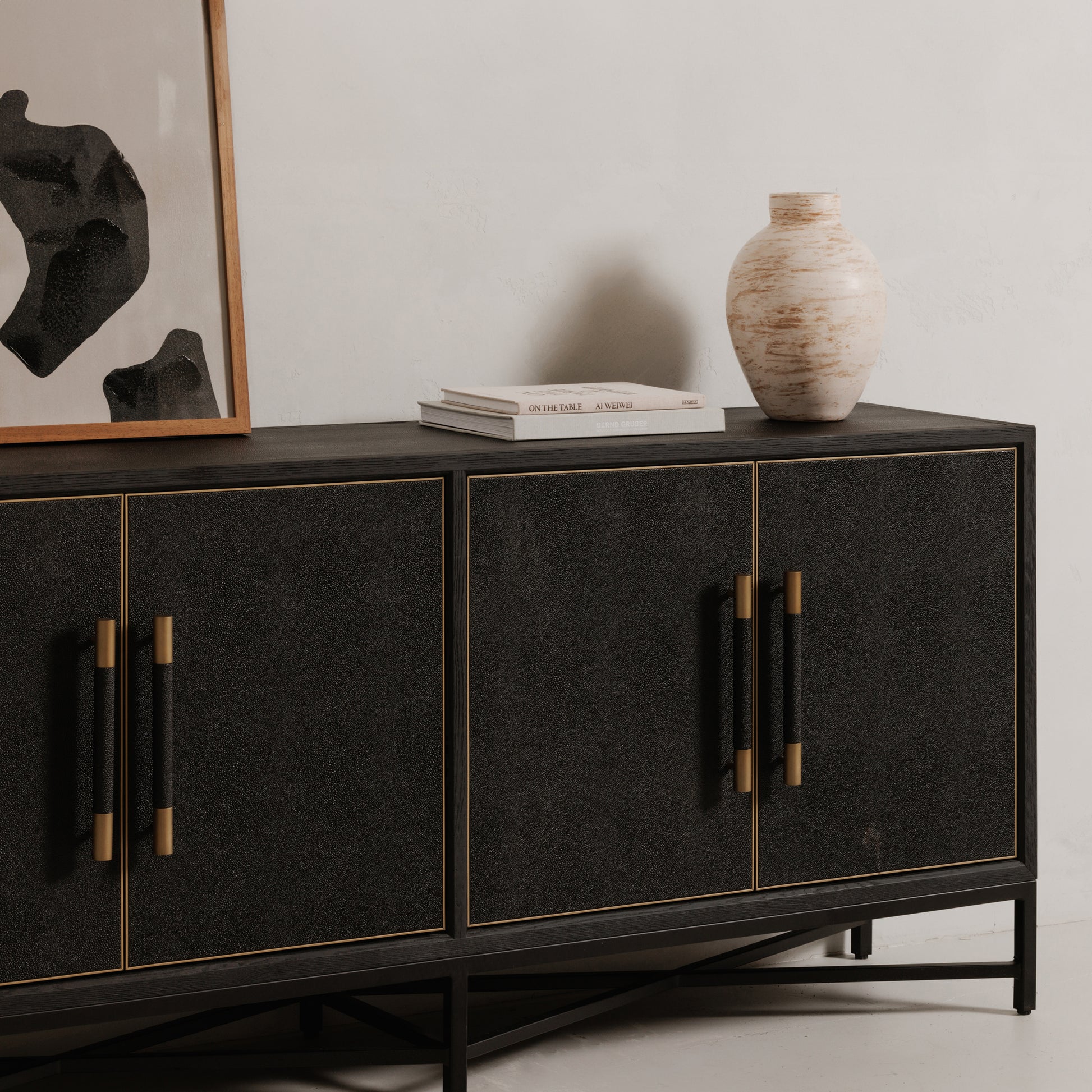 Moes Home Sideboards MAKO Black Art Deco Furniture