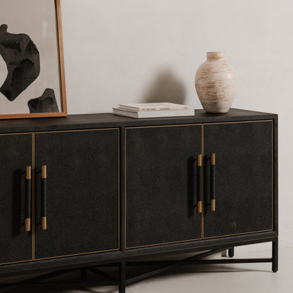 Moes Home Sideboards MAKO Black Art Deco Furniture