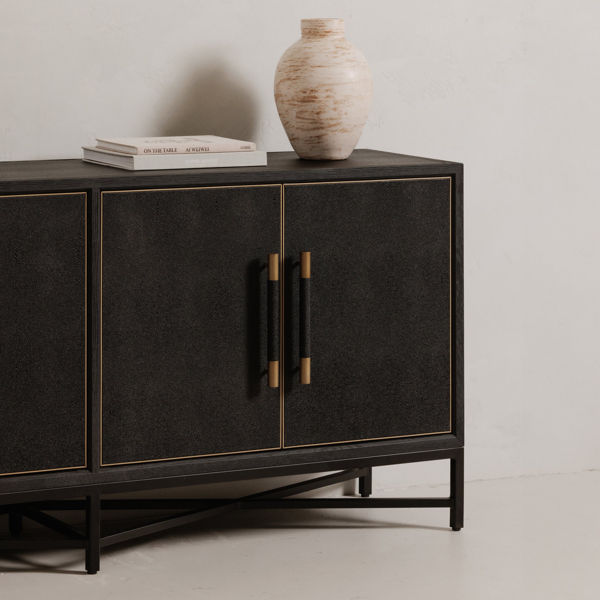 Moes Home Sideboards MAKO Black Art Deco Furniture