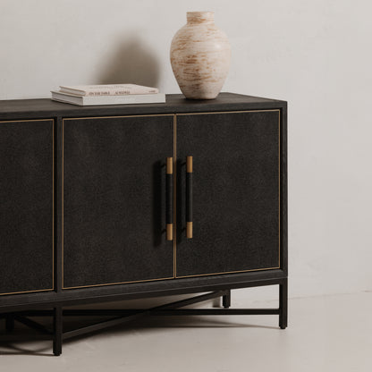 Moes Home Sideboards MAKO Black Art Deco Furniture