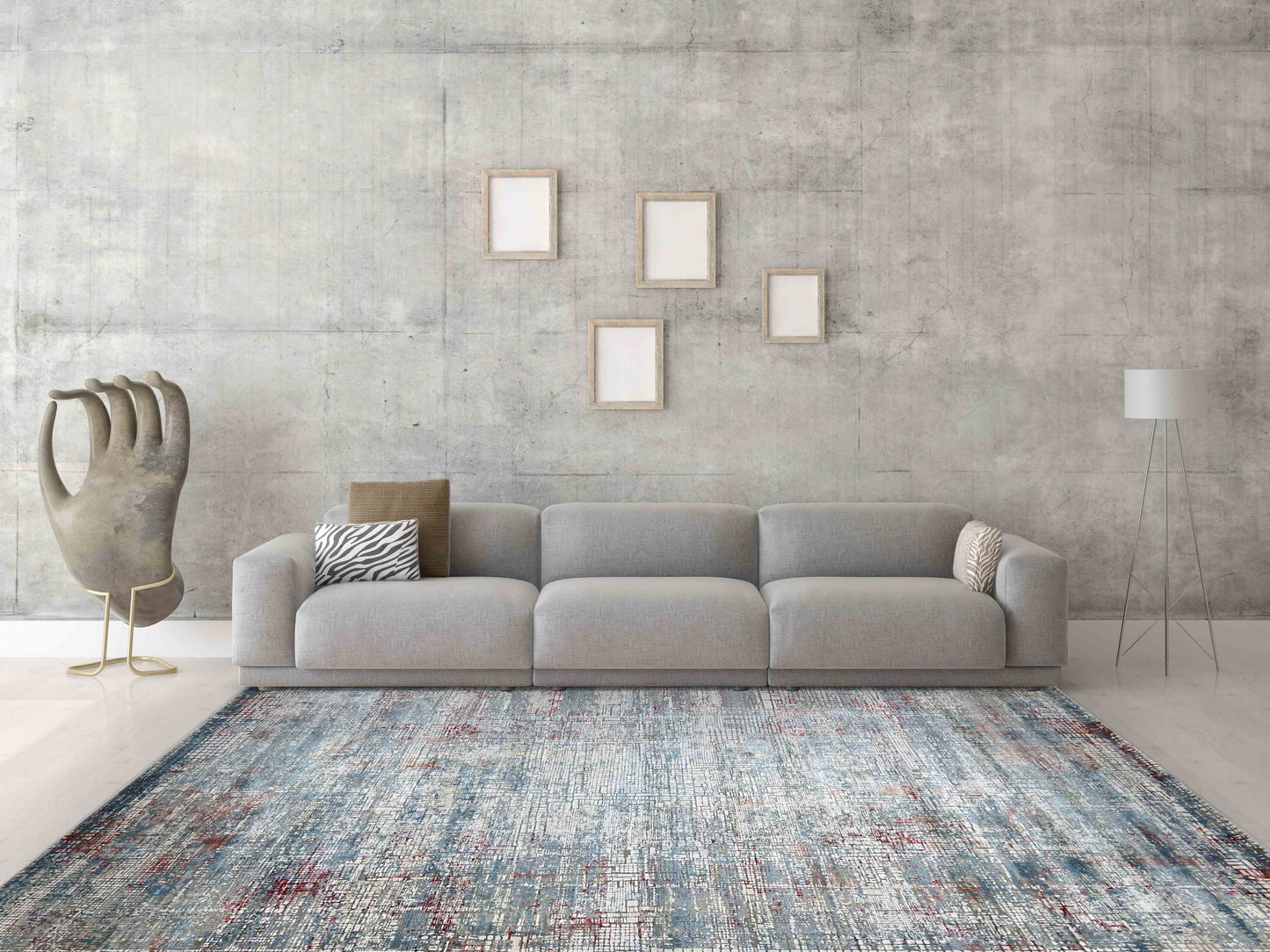 Artisan Venetian Lt.Grey Rust Machinemade Rug