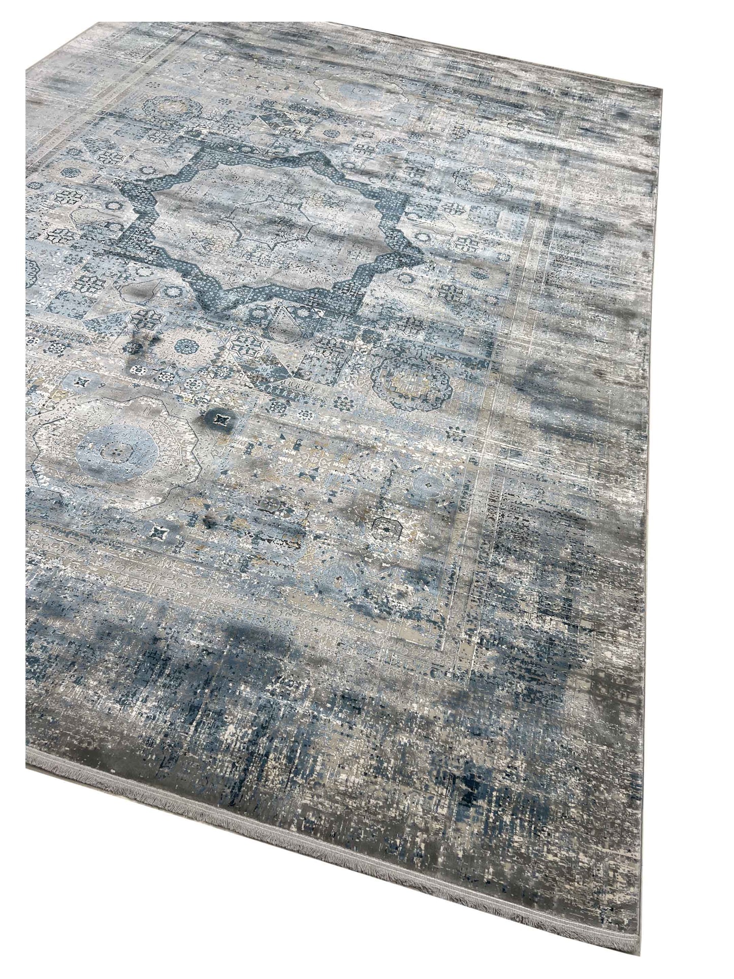 Artisan Venetian Teal Cream Machinemade Rug