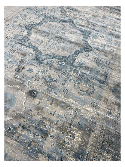 Artisan Venetian Teal Cream Machinemade Rug