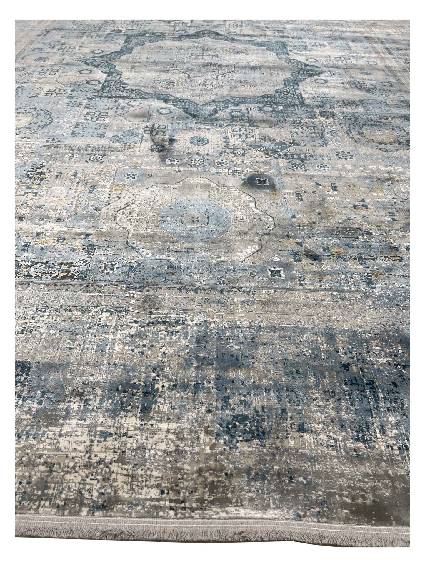 Artisan Venetian Teal Cream Machinemade Rug