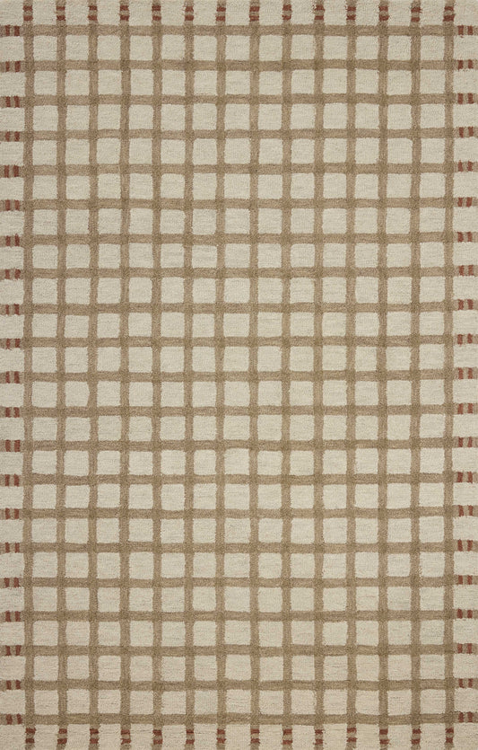 Magnolia Home by Joanna Gaines x Loloi Waylon  Natural Rust Contemporary