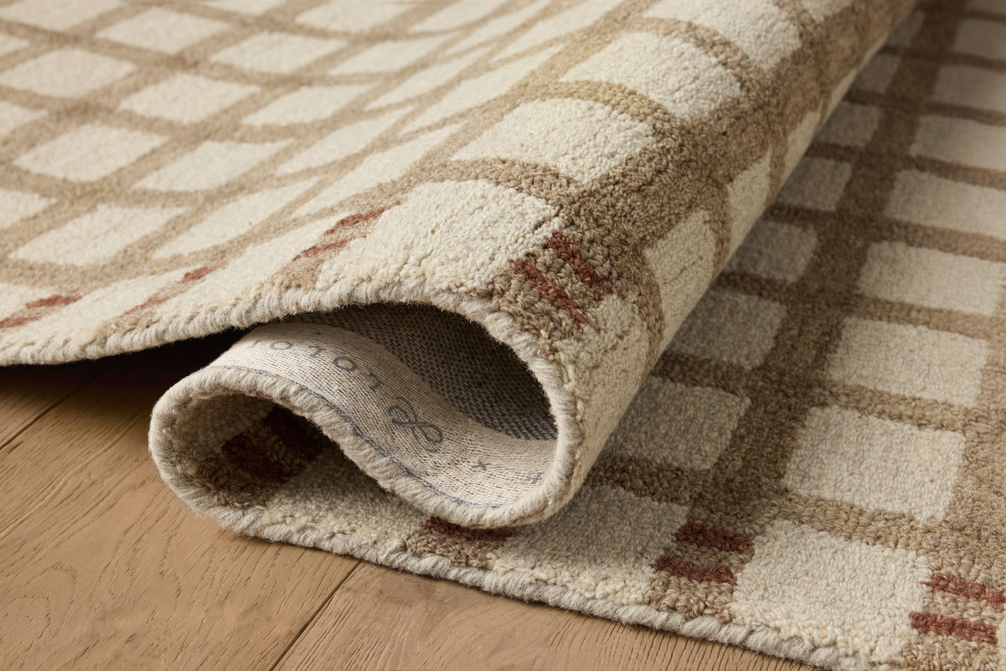 Magnolia Home by Joanna Gaines x Loloi Waylon  Natural Rust Contemporary