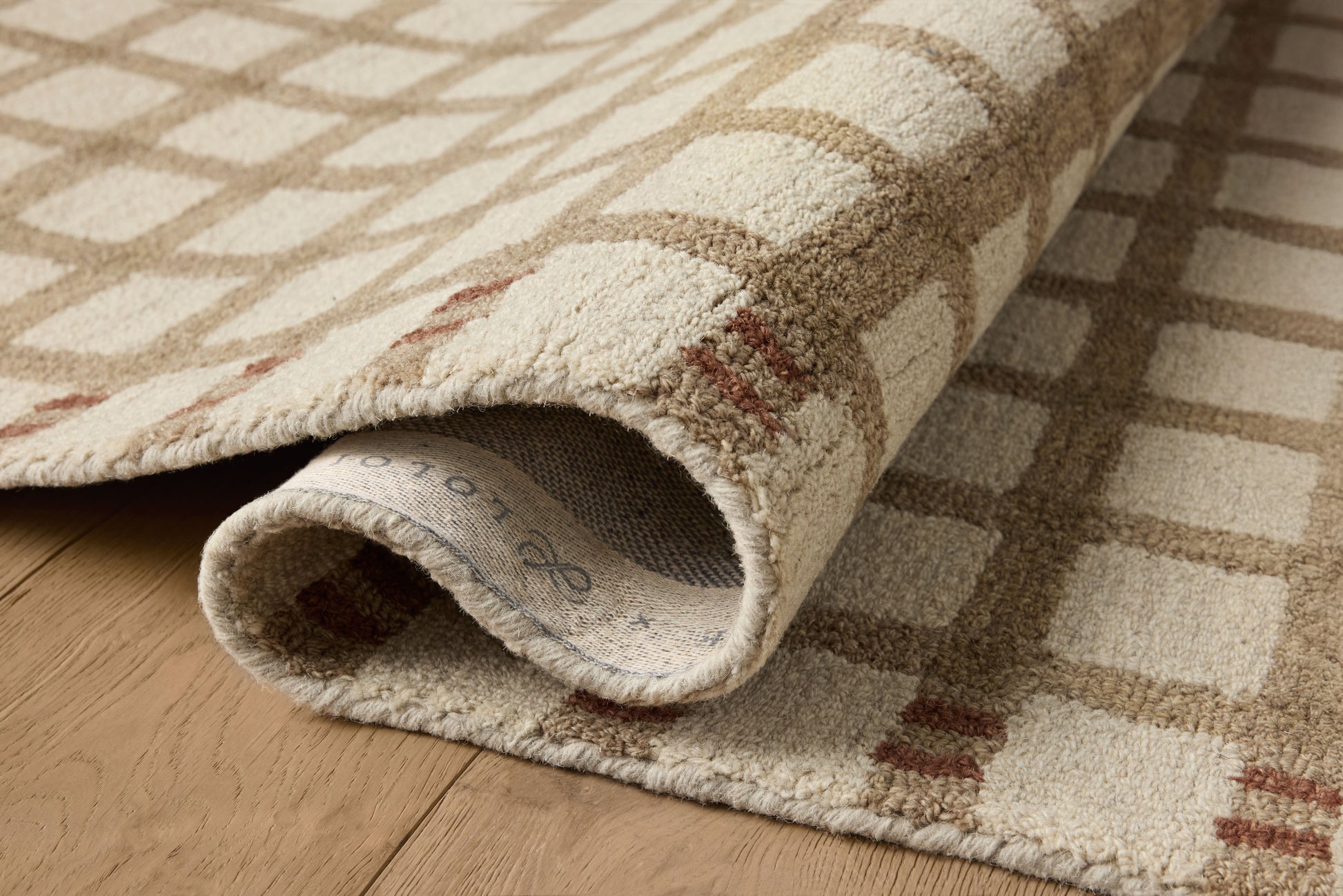 Magnolia Home by Joanna Gaines x Loloi Waylon  Natural Rust Contemporary