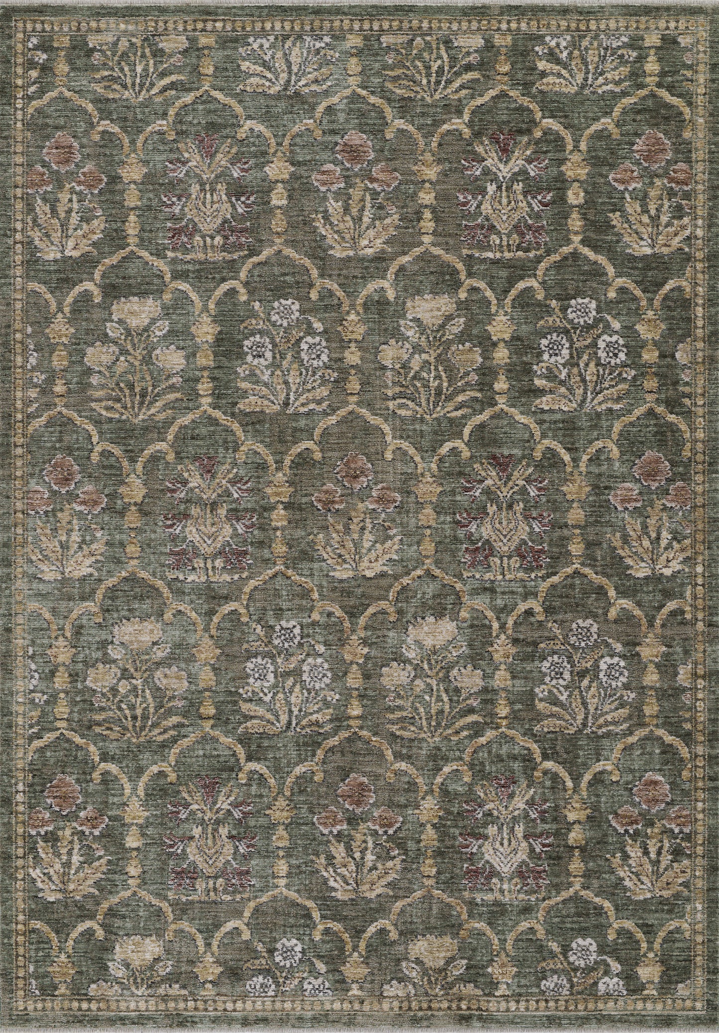 Momeni Wisteria  Green  Traditional