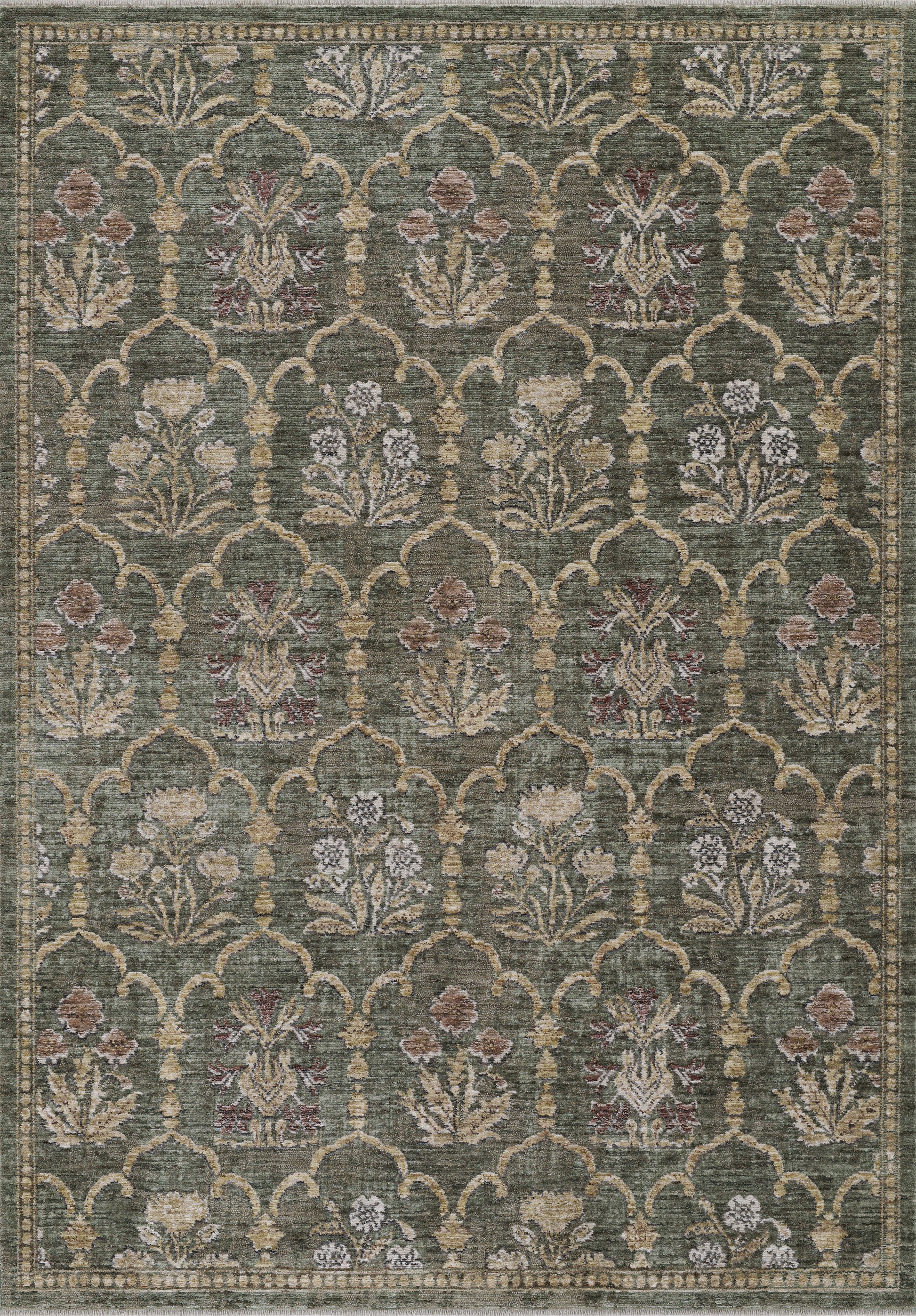 Momeni Wisteria  Green  Traditional