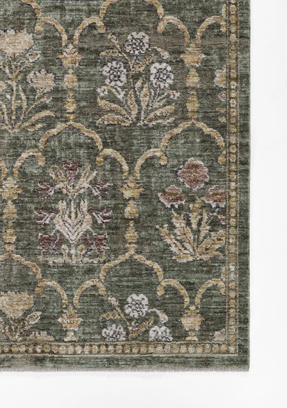 Momeni Wisteria  Green  Traditional