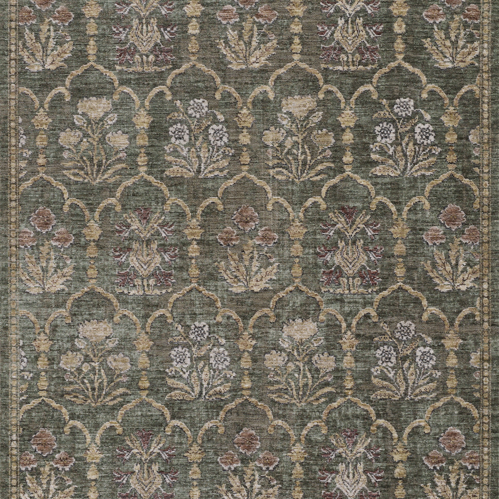 Momeni Wisteria  Green  Traditional