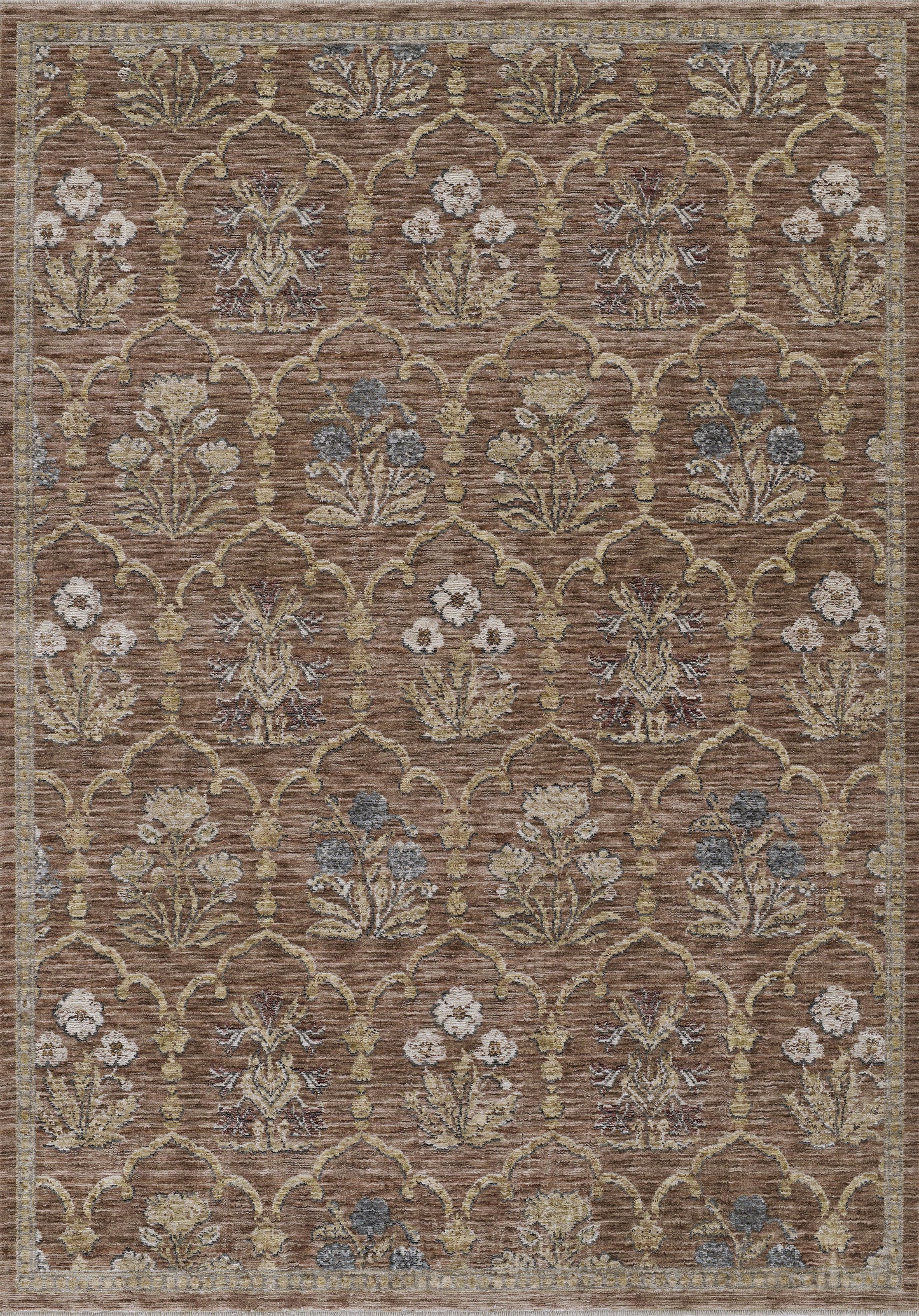 Momeni Wisteria  Rust  Traditional