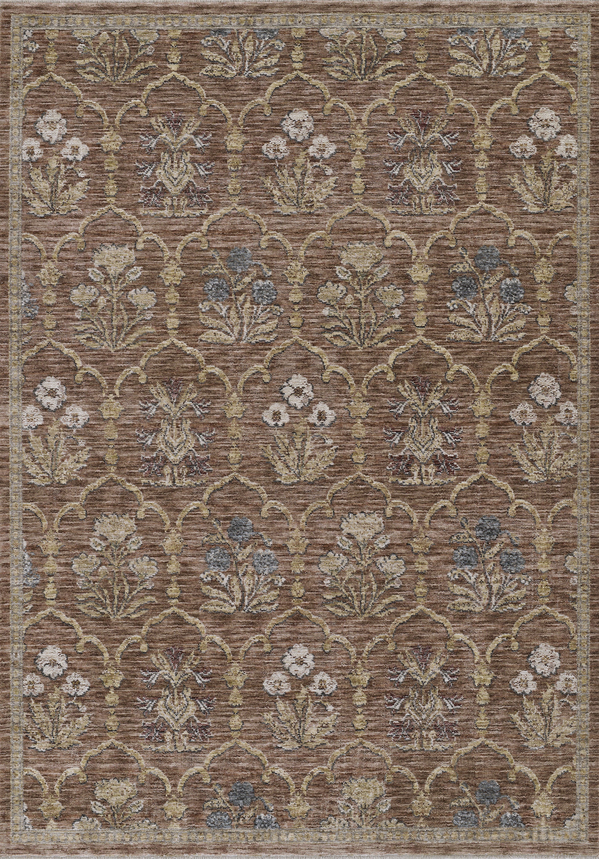 Momeni Wisteria  Rust  Traditional