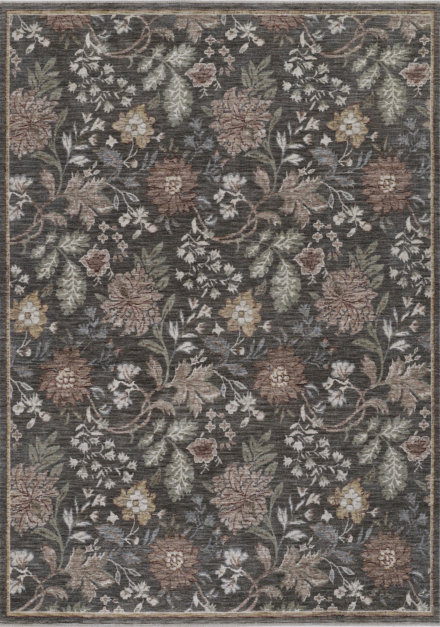 Momeni Wisteria  Charcoal  Traditional