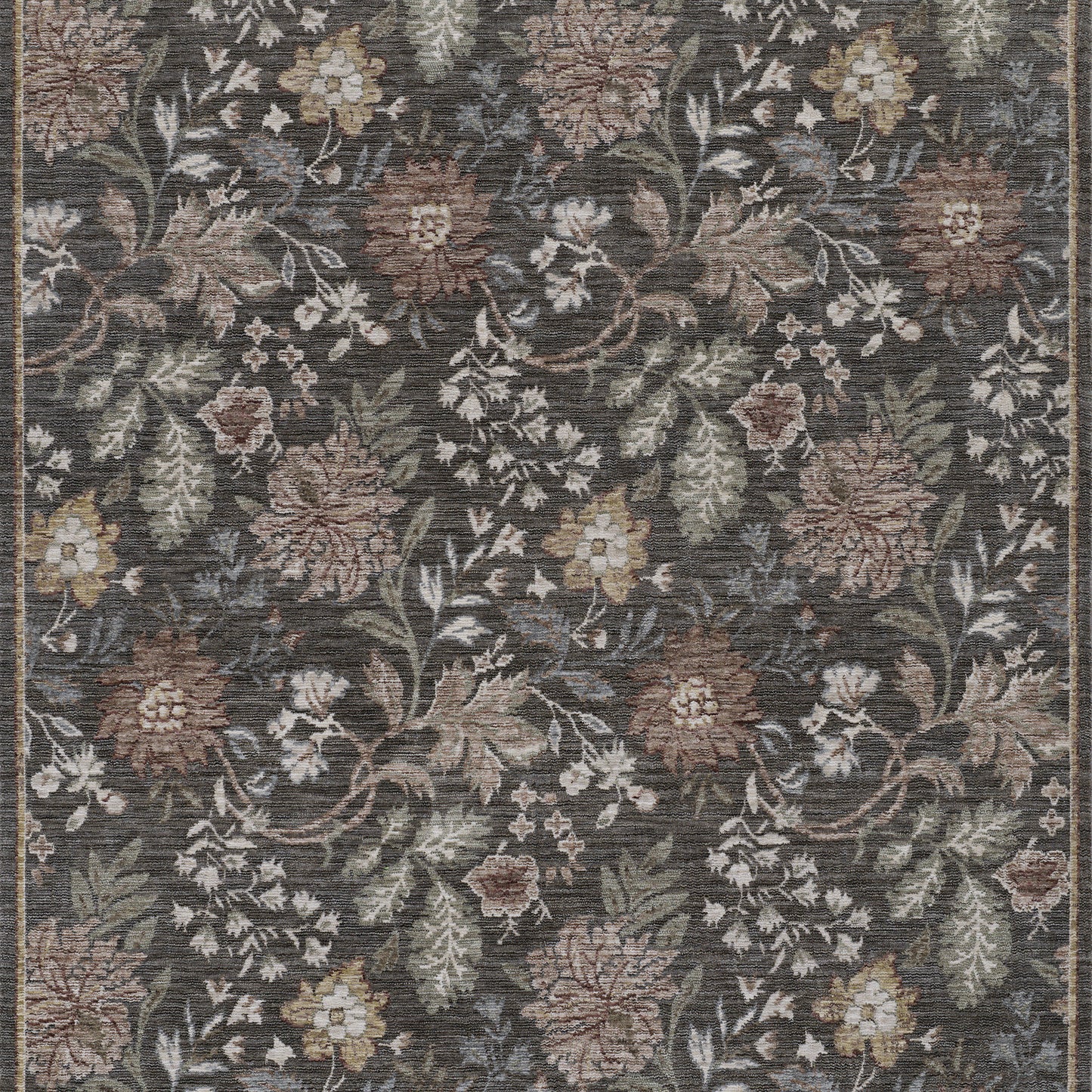 Momeni Wisteria  Charcoal  Traditional