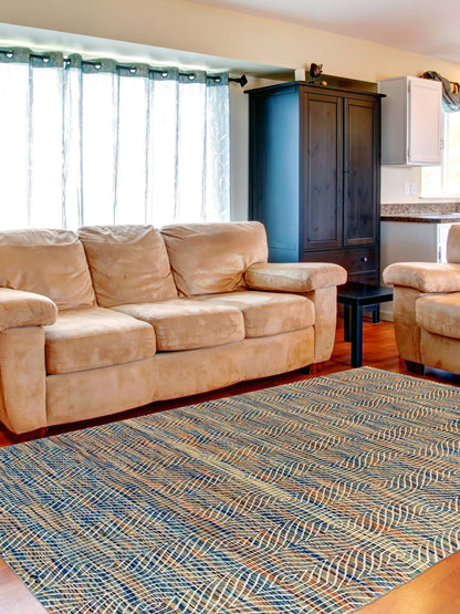 Artisan Talia Blue Multi Modern Woven Rug - Rugs - Artisan - Atlanta Designer Rugs