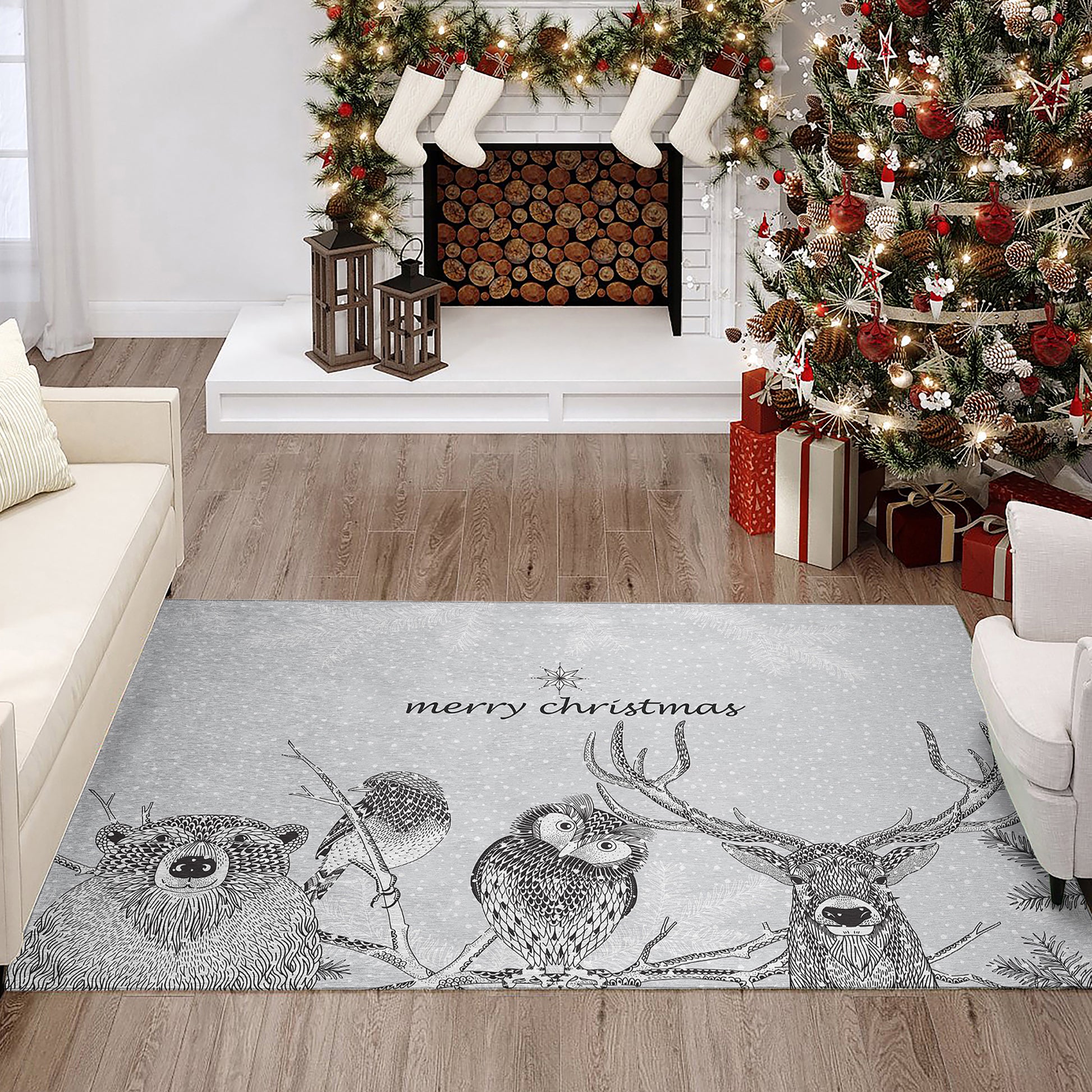 Dalyn Rugs Wonderland  Flannel  Holiday