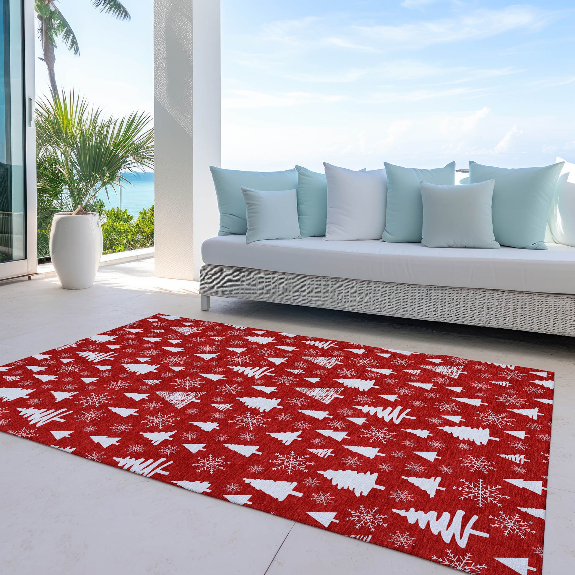 Dalyn Rugs Wonderland  Red  Holiday
