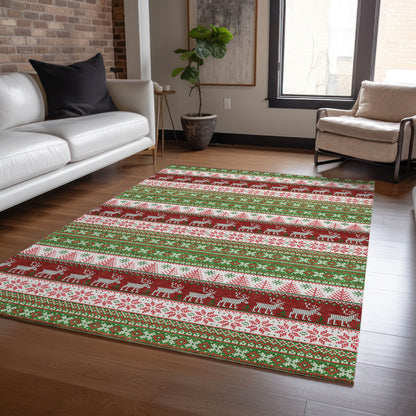 Dalyn Rugs Wonderland  Green  Holiday