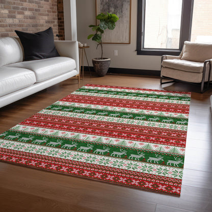 Dalyn Rugs Wonderland  Red  Holiday