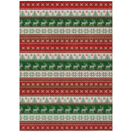 Dalyn Rugs Wonderland  Red  Holiday